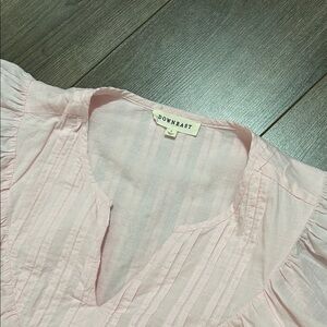DownEast Pretty Pink Pleated Top
